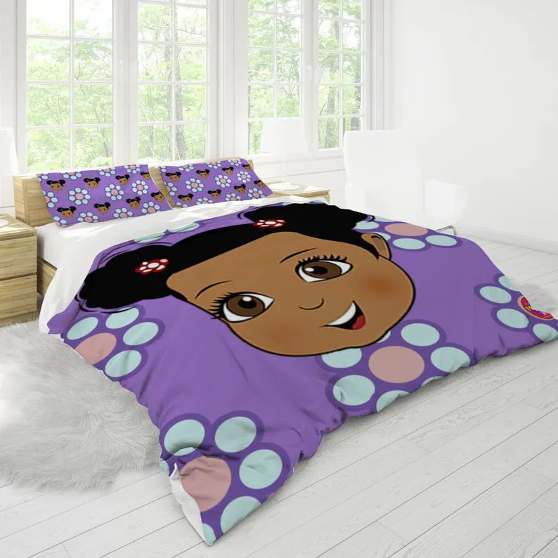 Mya Kids 3 Piece Soft Bedding Set, Queen Size Duvet Cover & Pillowcases 81'' x 81''