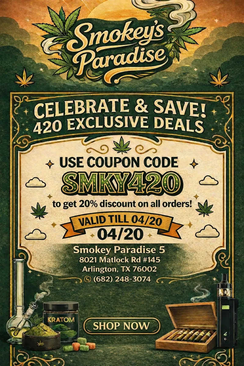 Smokey Paradise  South Arlington Smoke Shop & Disposable Vapes