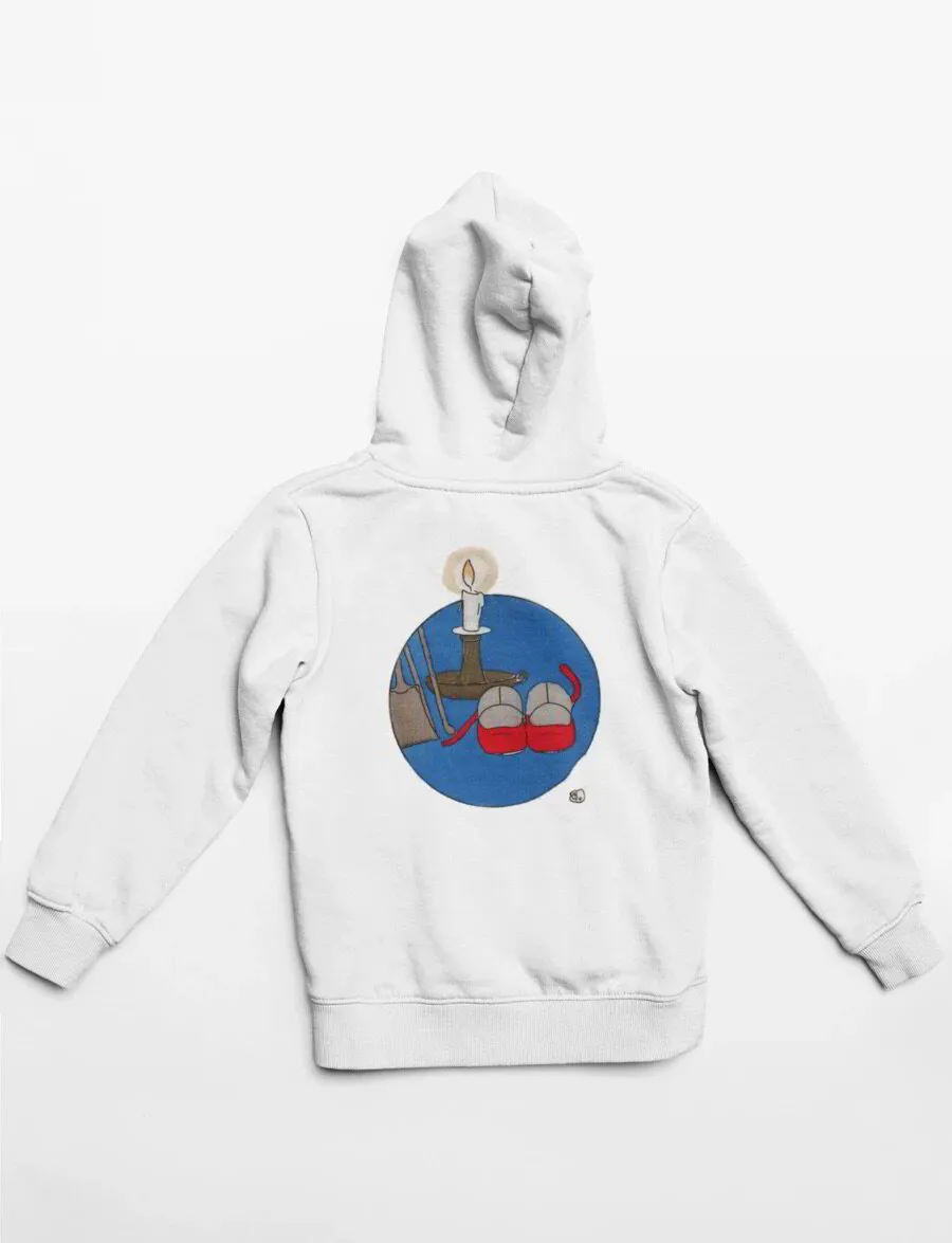 'Candle and Shoes' Graphic Christmas Hoodie