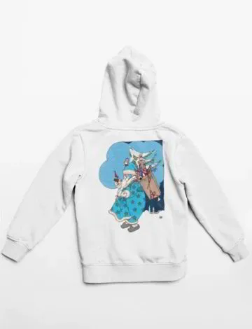 'Blue Santa' Graphic Christmas Hoodie