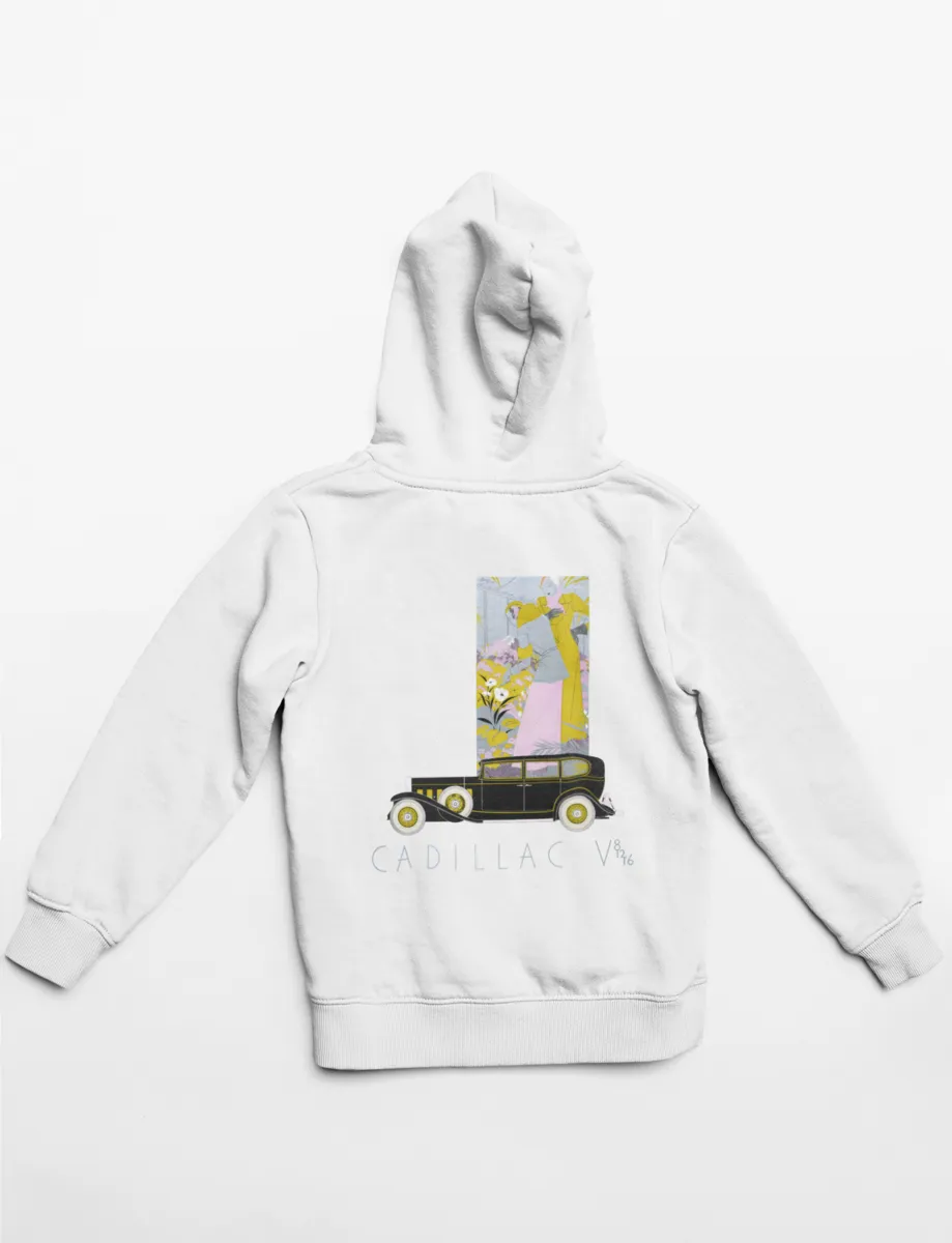 'Yellow and Lilac Car' Graphic Hoodie