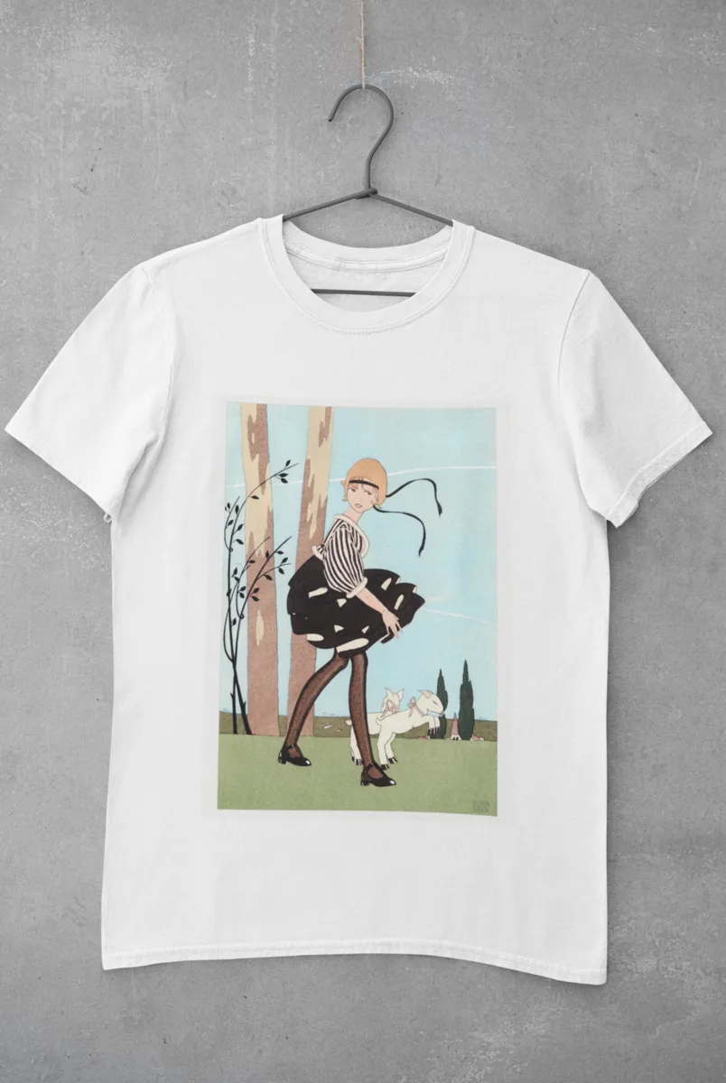 'Girl with Lamb' Graphic T-Shirt