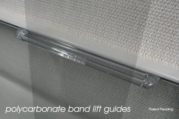 Polycarbonate band lift guides
