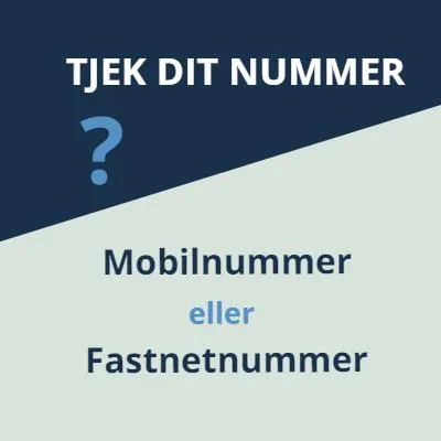 Tjek dit telefonnummer | Mobil eller fastnet? | GULDNUMMER.com