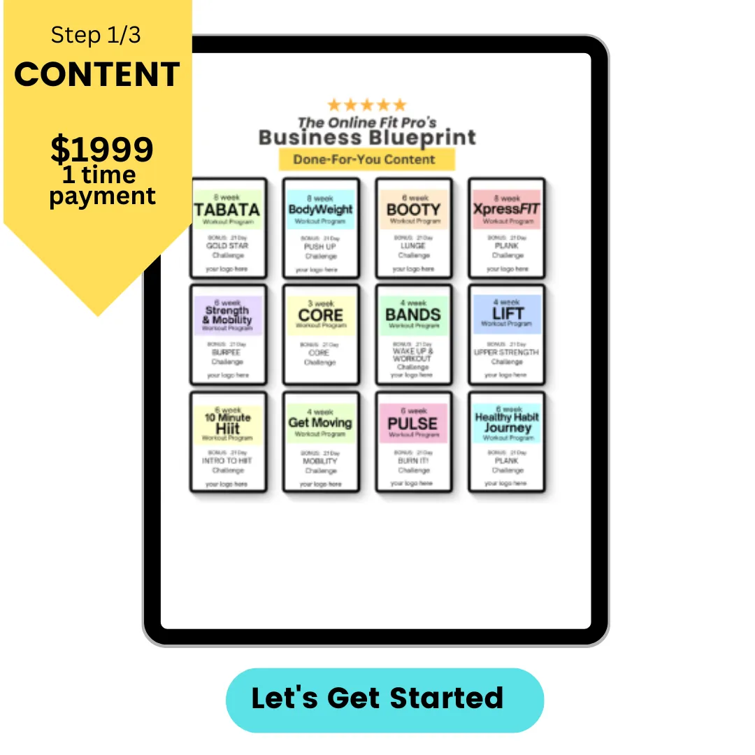 Fitness Business Blueprint - CONTENT (1-time payment)