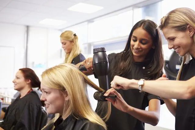Hairdressing students