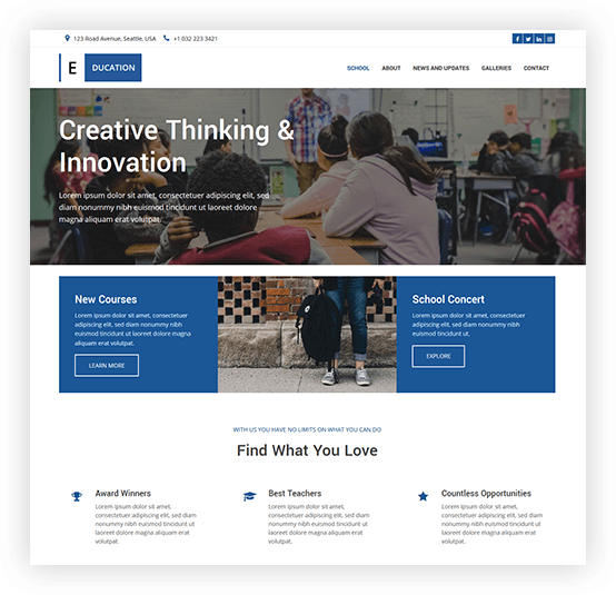 School Website Builder Create A Website For Schools And Universities School Website Builder Create A Website For Schools And Universities