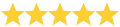 Image showing five gold stars