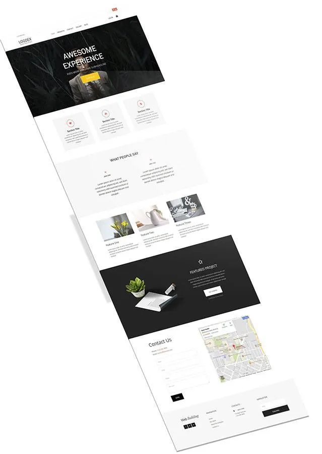 business website template generated