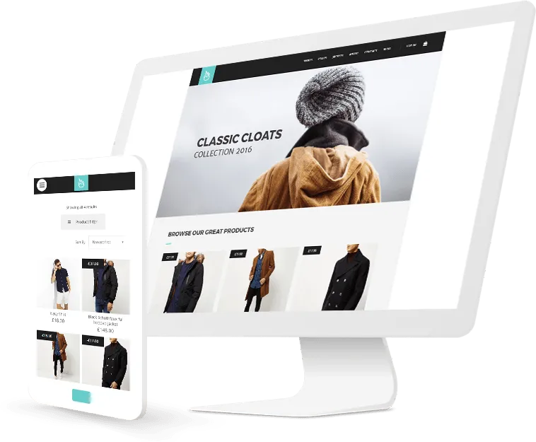 Clothing store website design