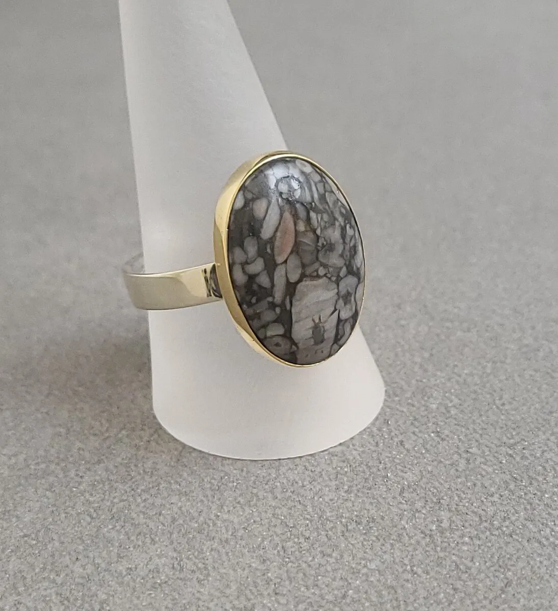 fossil stone ring