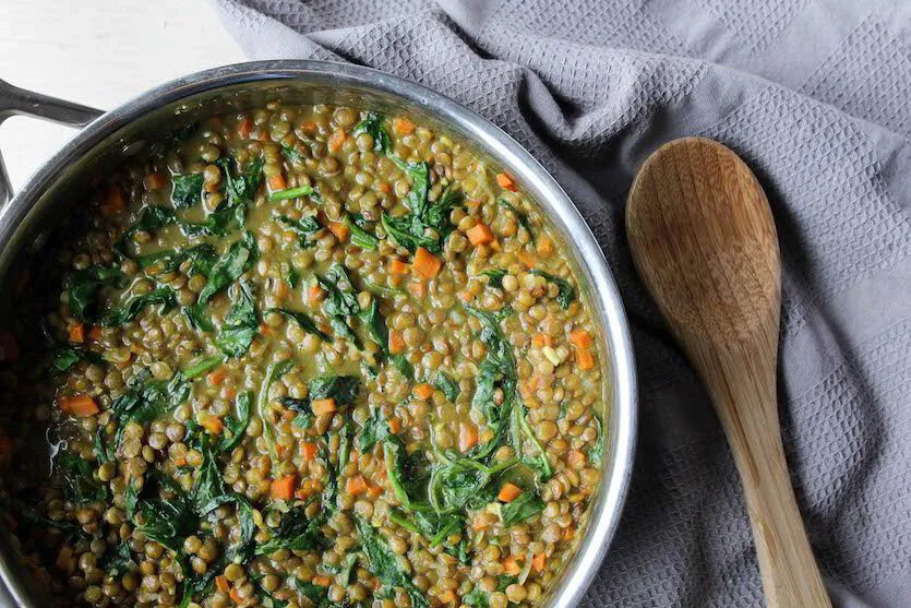 Green Lentil &amp; Spinach Curry