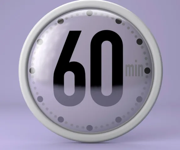 60 Minute Timer by Naeblys from Getty Images