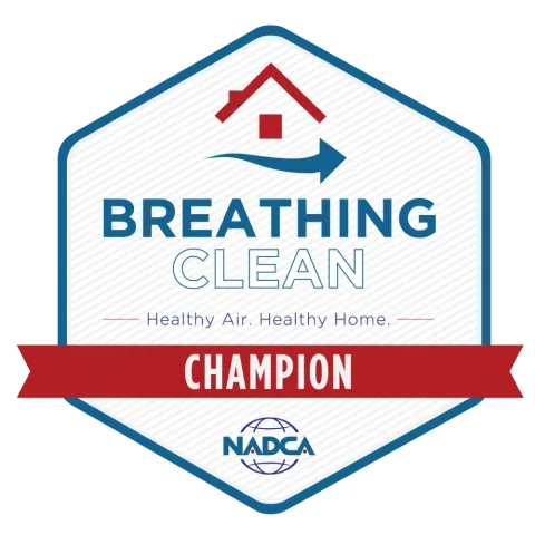 The NADCA breathing clean champion badge