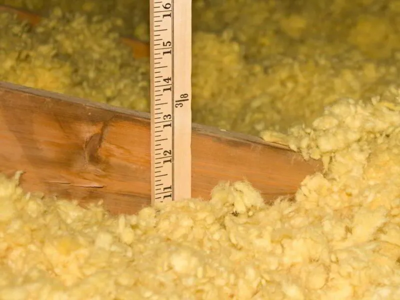 measuring attic insulation