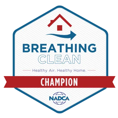 The NADCA breathe clean champion badge