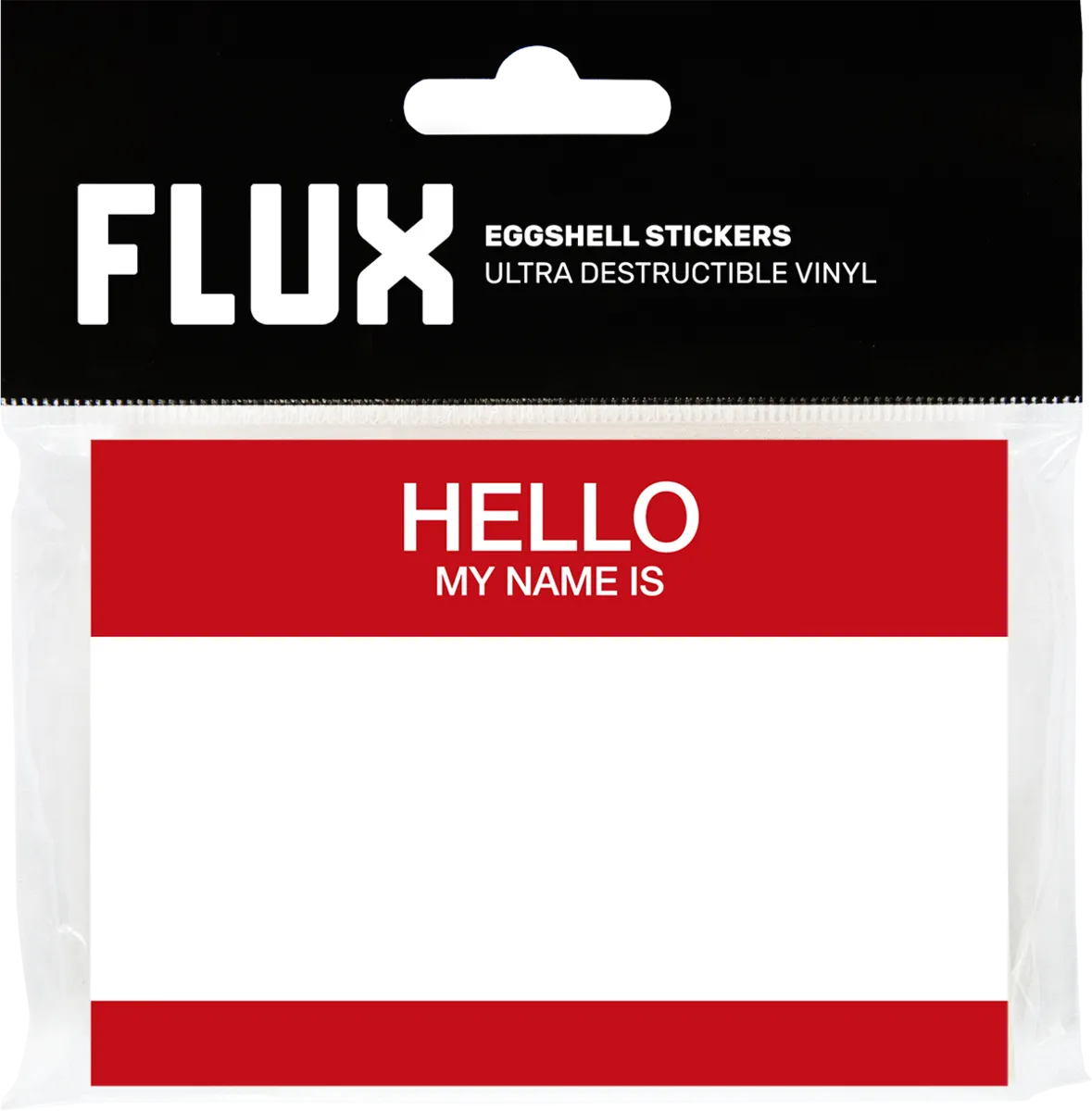 FLUX EGGSHELL STICKERS HELLO MY NAME RED 50ST