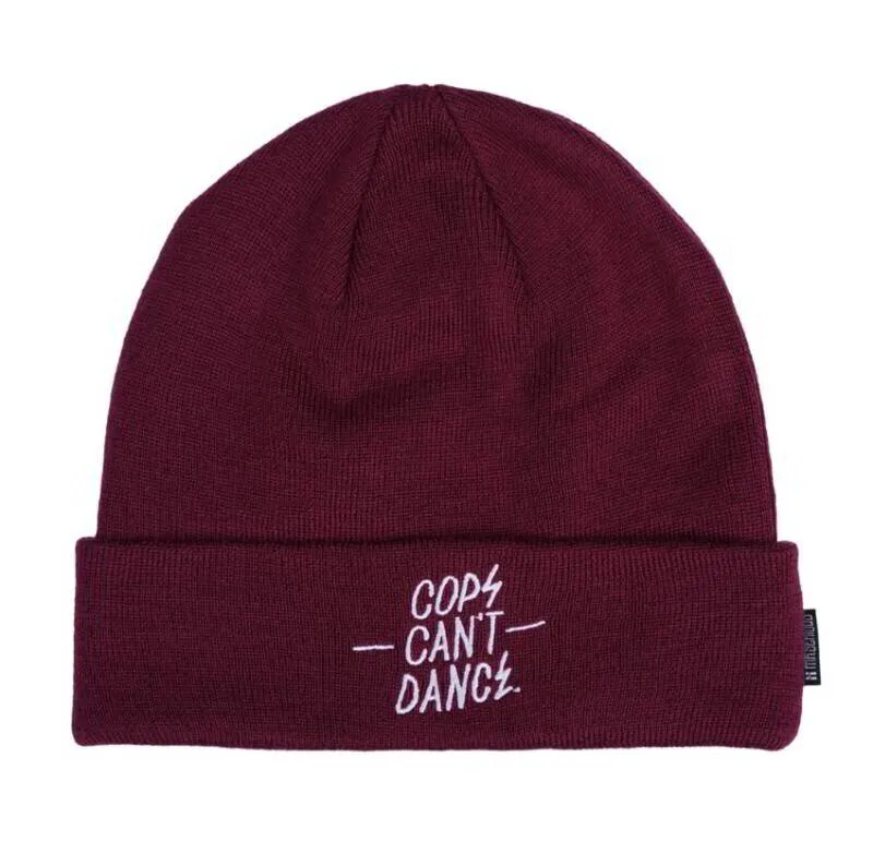 BEANIE MAROON RED COPS CAN'T DANCE