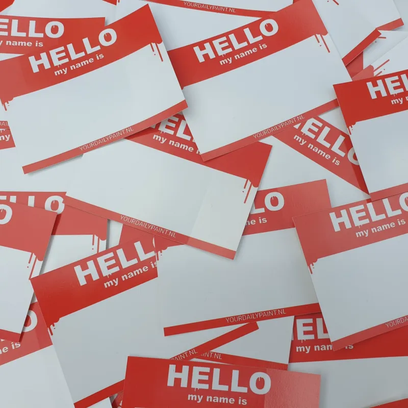 HELLO MY NAME IS STICKERS EXTREEM DUURZAAM 