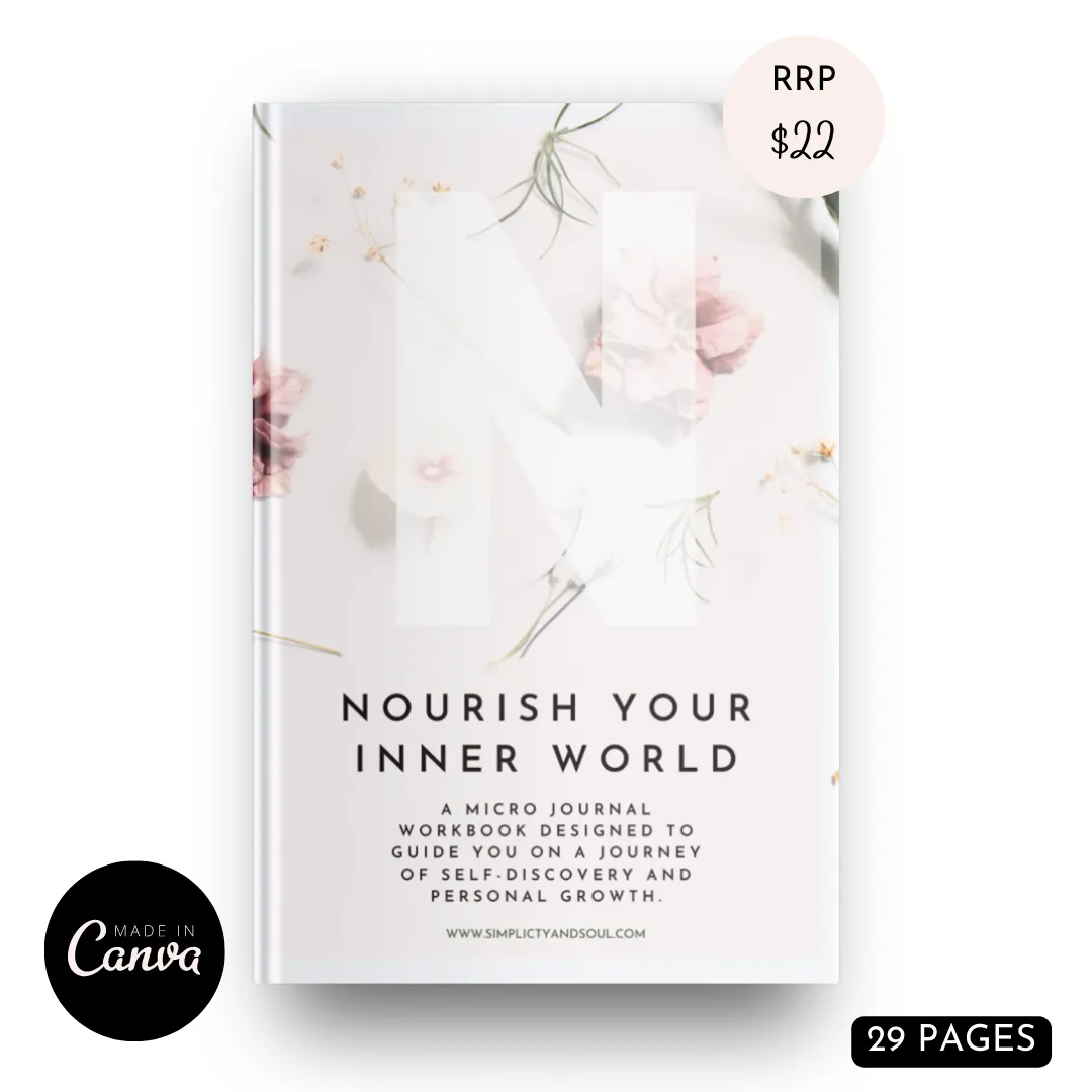 NOURISH YOUR INNER WORLD JOURNAL DONE FOR YOUR CANVA TEMPLATE