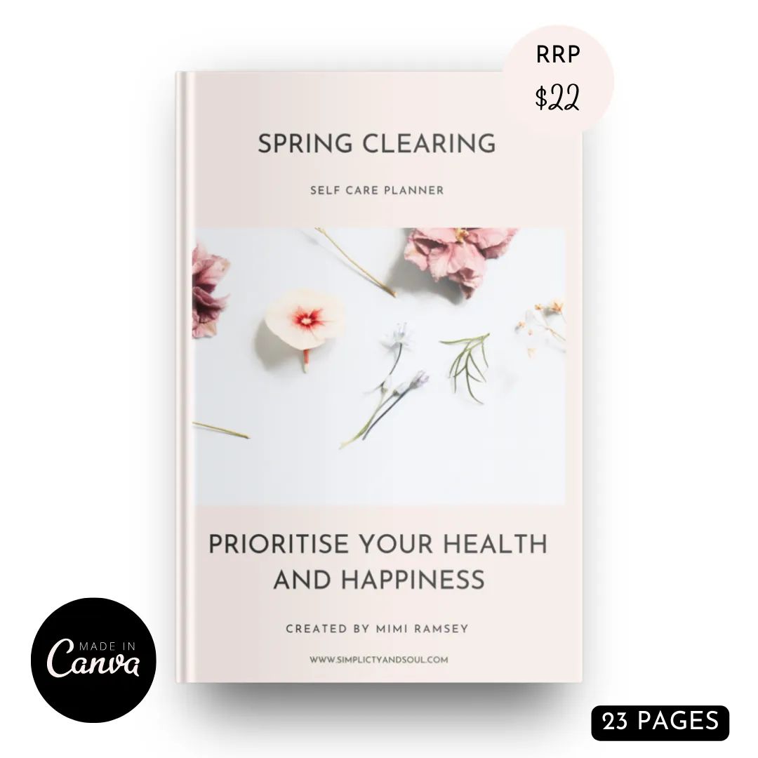 Spring Clearing Self-Care Planner for Yoga Teachers, Wellness Coaches Done-For-You Canva Template Content and Pre written copy :