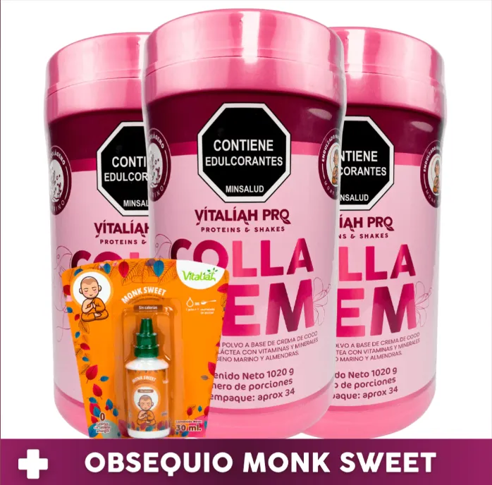  3 und Colágeno Marino para mujeres - ENVIO GRATIS + OBSEQUIO endulzante sin calorías monk sweet