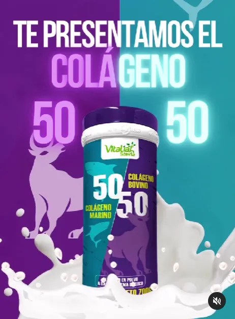 Colágeno 50/50 - De Origen Marino y Bovino - X700 G