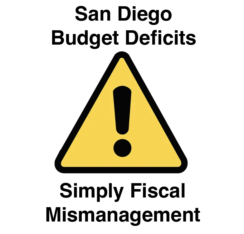 San Diego Budget Deficits; Simply Fiscal Mismanagement