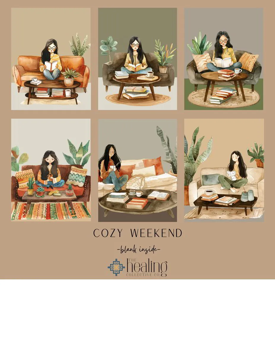 Cozy Weekend Themed Greeting Cards 