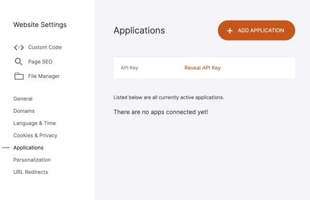 How to setup the integration with external applications