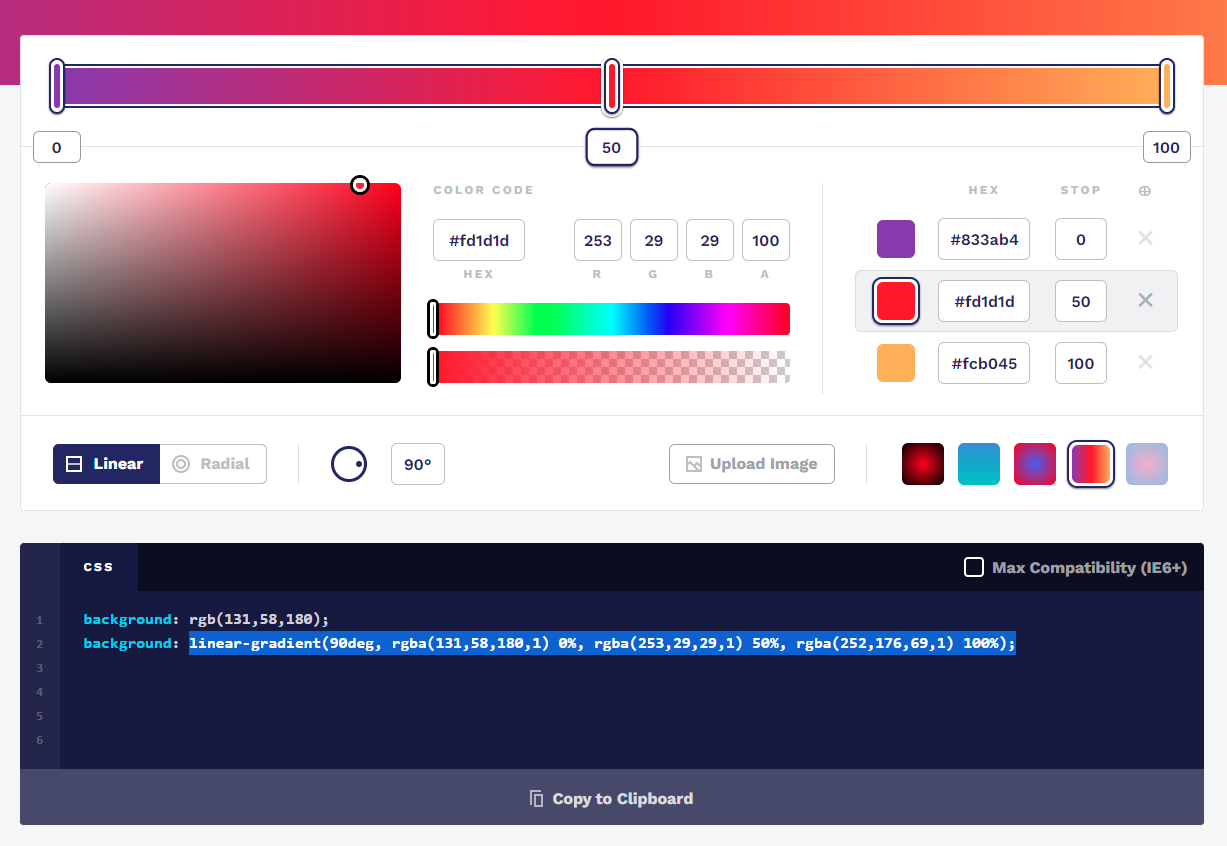 From one color to another Adrapid adds Gradients