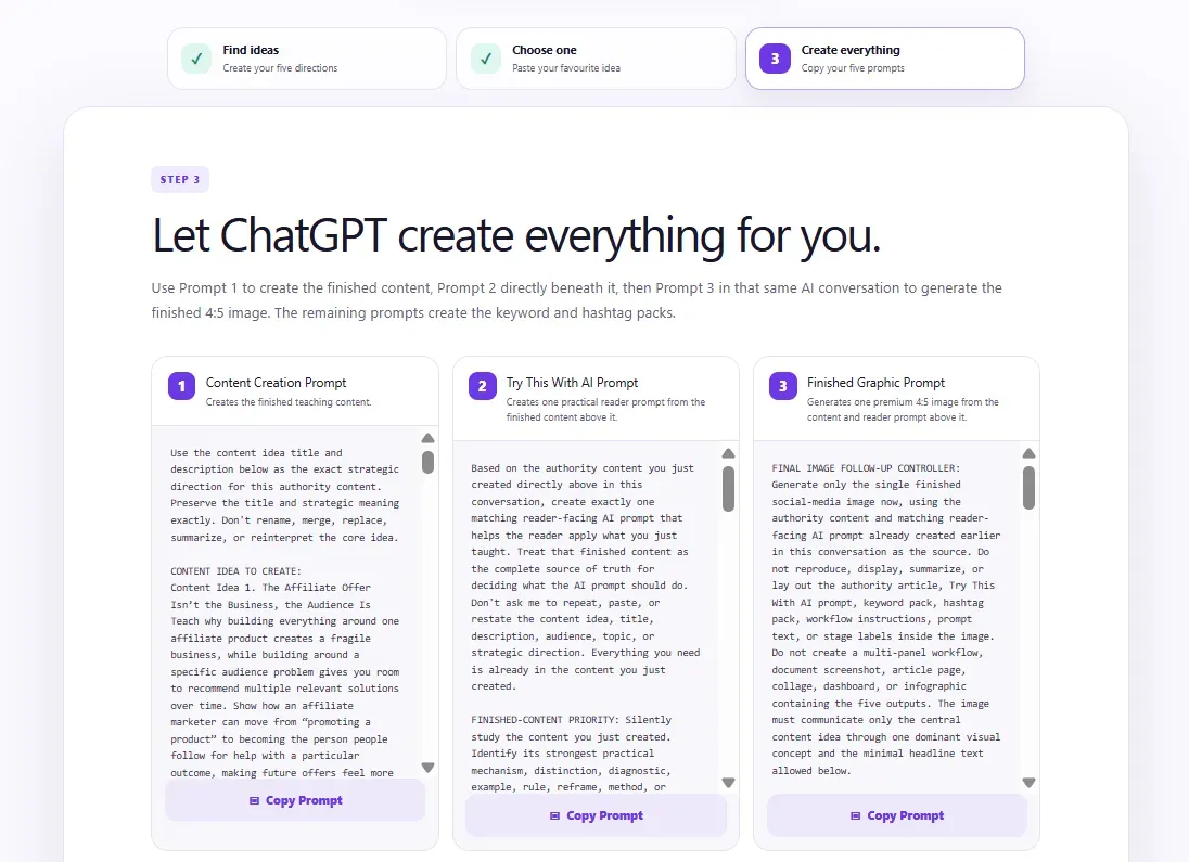 Step 3: create the complete content package