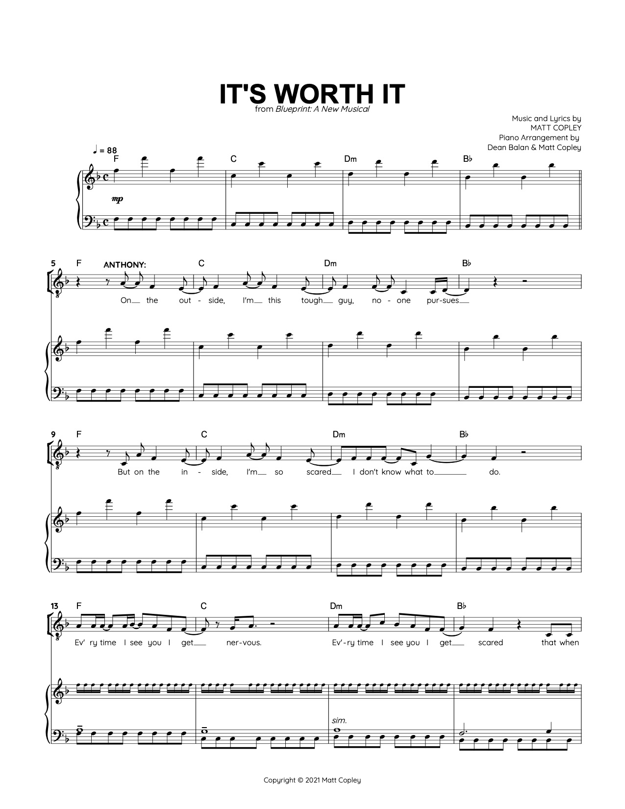 It s Worth It Sheet Music