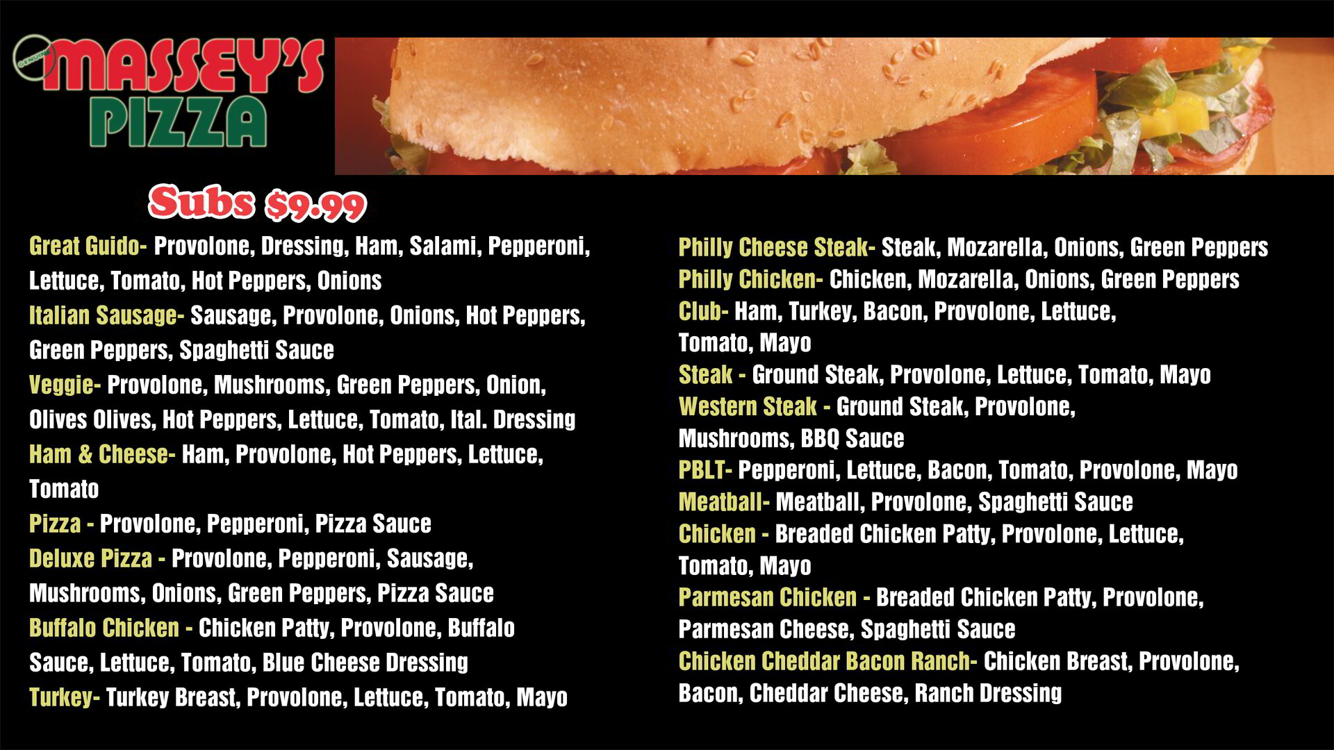 Lancaster Massey's Pizza Menu – View Delicious Pizza Options