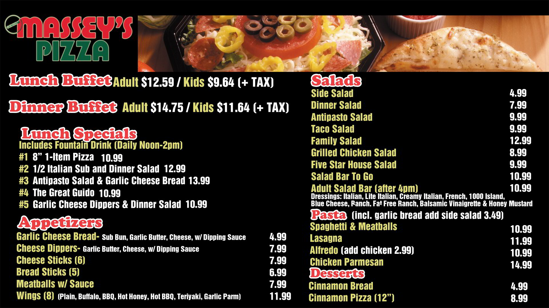 Massey's Pizza Pawleys Island Menu – Order Your Favorites Today