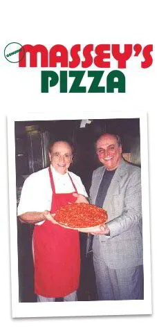 The Massey (Massucci) brothers at their Columbus’ first pizzeria on East Main Street in Whitehall, Ohio.