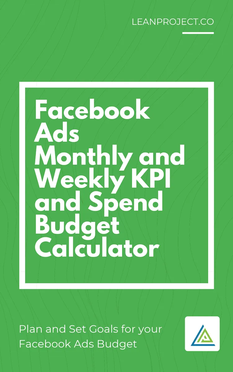 Plan and set goals for your Facebook Ads Budget. No longer feel in the dark with your Facebook marketing goals. Download the calculator INSTANTLY