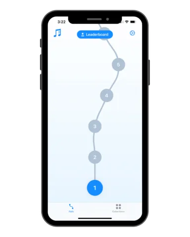 Screenshot of the Ella Sight Singing App on an iPhone