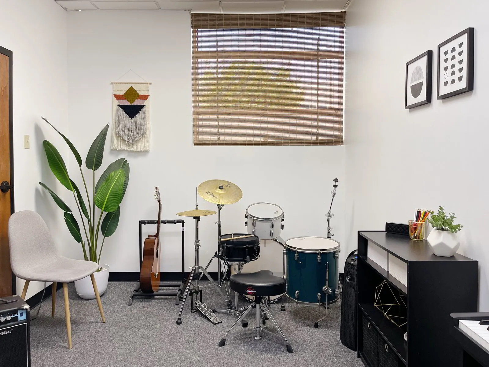 NOLA School of Music studio lesson room at our Bienville location.