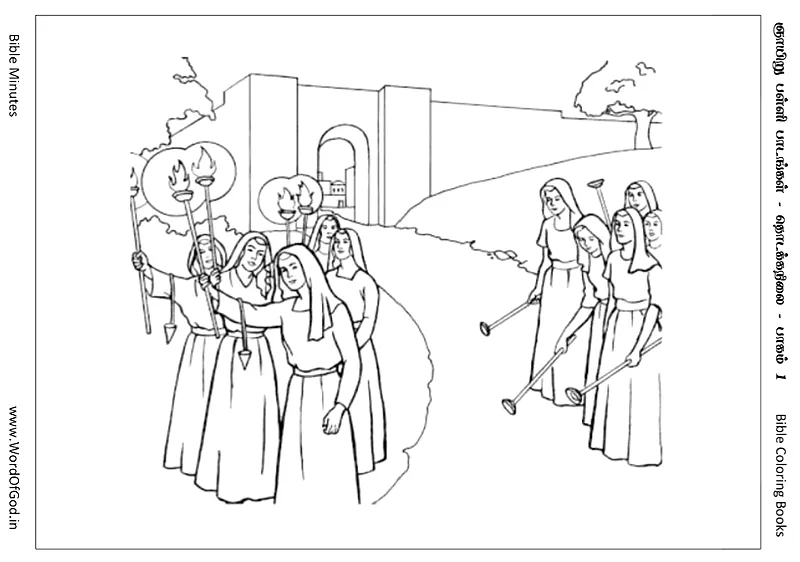 parable of the ten virgins bible lesson printables for kids