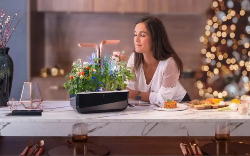 Véritable Smart Indoor Garden uses LED technology to automatically adjust its light