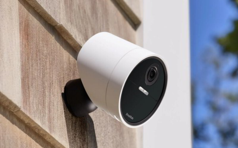 SimpliSafe Wireless Outdoor Security Camera has a 140° field of view ...