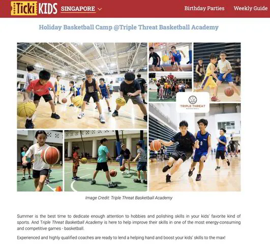 Triple Threat Basketball Academy TickiKIDS Feature