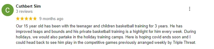 Cuthbert Sim - Review for Kids Basketball Lessons