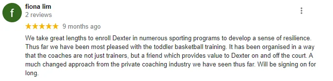 Fiona Lim - Review for Kids Basketball Lessons