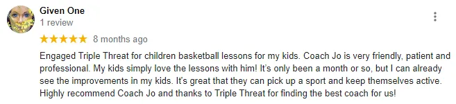 Given One - Review for Kids Basketball Lessons