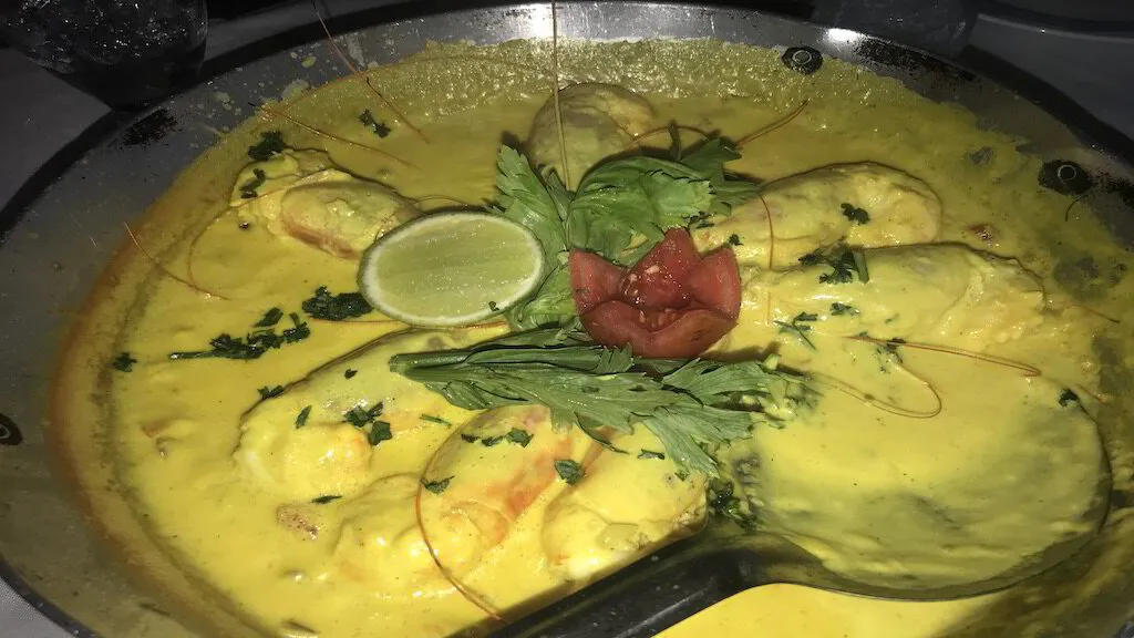 Shrimps in Curry sauce at La Csita de Papi