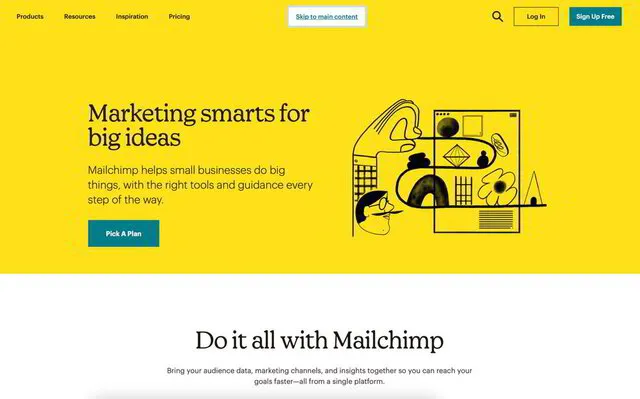 set up an email service provider (ESP) account with mailchimp