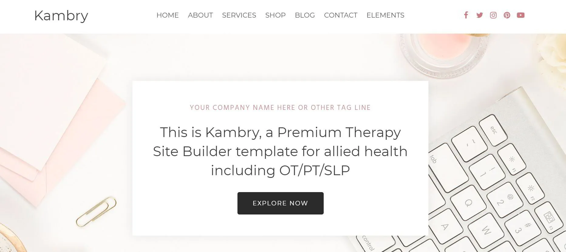 Kambry Old Website Template