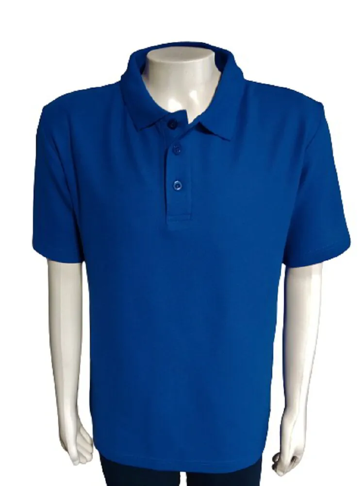 Premium Quality Double Pique Polo Shirts ROYAL BLUE Youth Unisex (Boys & Girls) School Uniform Kids Short Sleeve Golf Shirt (1 Piece Pack)